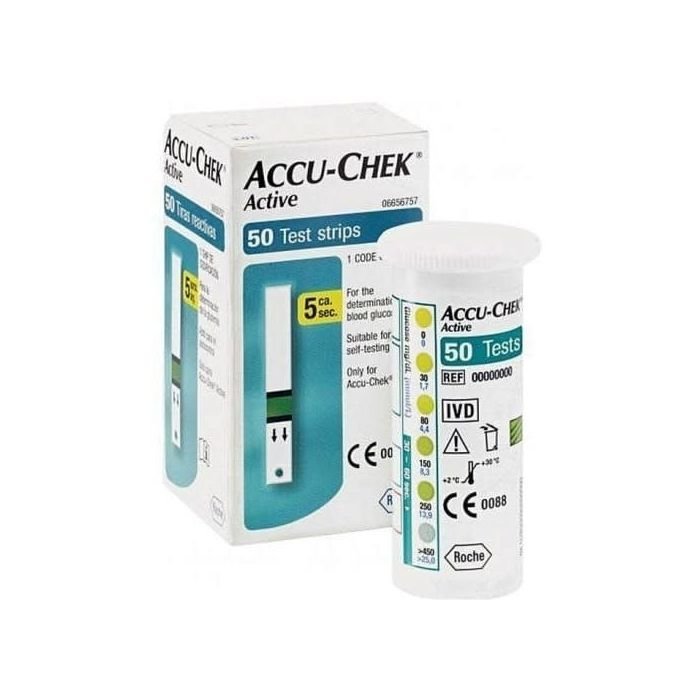 Accu -Chek  شرائح تحليل السكر active