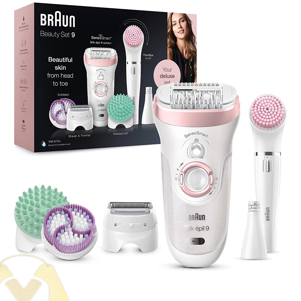 braun - ماكينة ازالة الشعر 9 BS مجموعة كاملة من براون