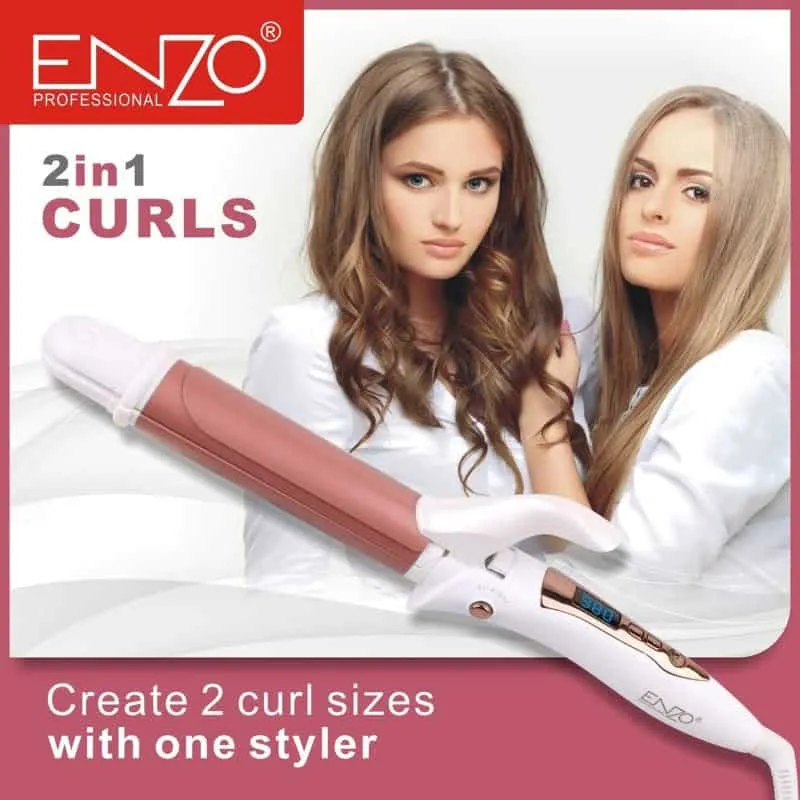⁦Enzo - مكواة تجعيد الشعر 2 في 1  EN – 9107⁩ - الصورة ⁦2⁩