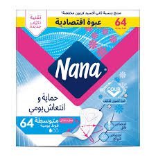 نانا - فوط يومية متوسطة 64 قطعة